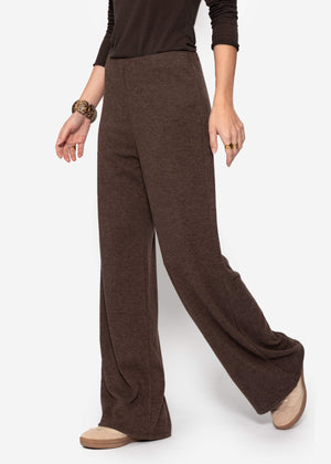 Loungewear Hose mit geradem Bein - braun