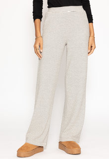 Loungewear trousers with stripes - offwhite