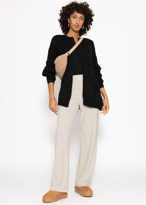 Loungewear trousers with stripes - offwhite