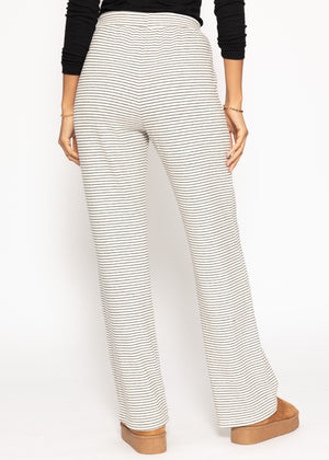Loungewear trousers with stripes - offwhite