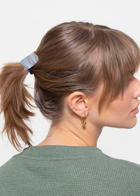Marbled hair tie - grey