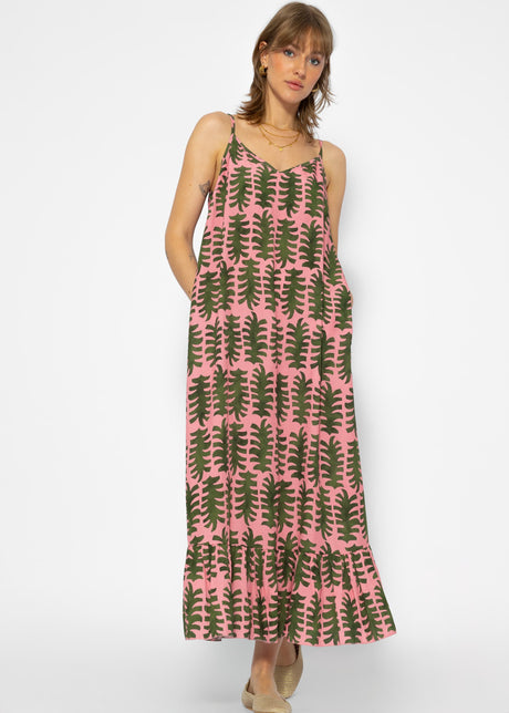 Maxi Kleid mit Print - rosa von SASSYCLASSY