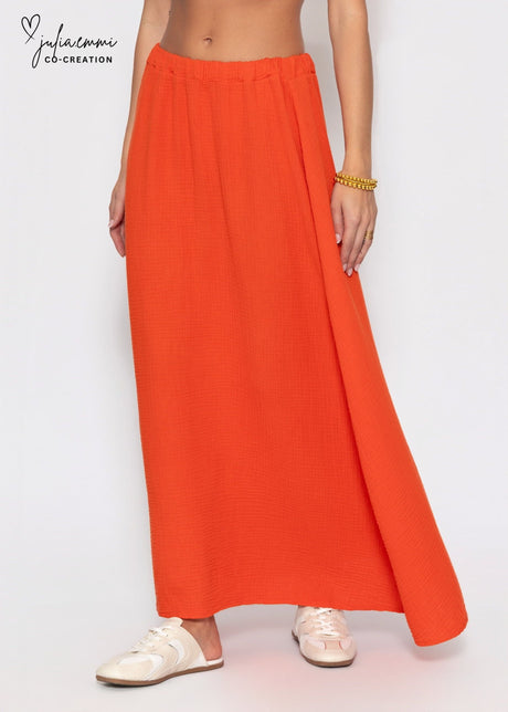Maxi Musselin Rock - orange von SASSYCLASSY