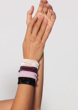 Mehrreihiges Perlen Armband - pastellrosa