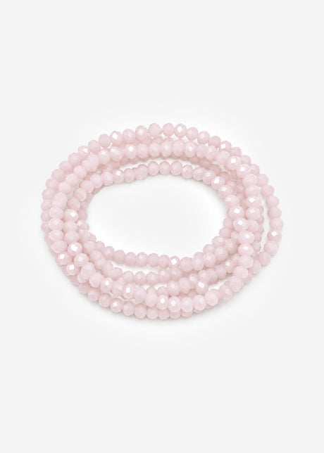 Multi -row pearl bracelet - pastel pink by SASSYCLASSY