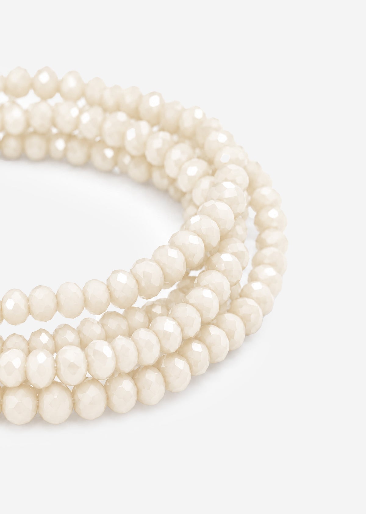 Mehrreihiges Perlen Armband - creme