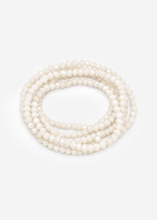 Mehrreihiges Perlen Armband - creme