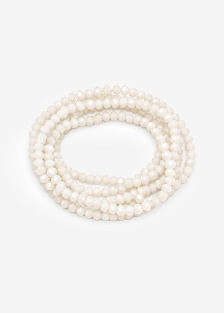 Mehrreihiges Perlen Armband - creme