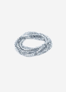Multi-row pearl bracelet - grey