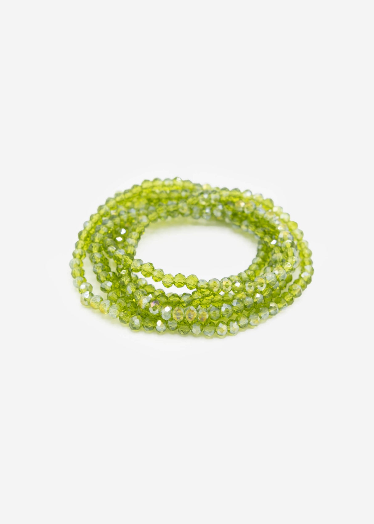 Multi-row bead bracelet - khaki