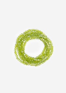 Multi-row bead bracelet - khaki