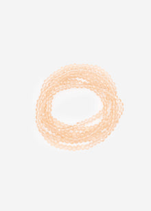 Multi-row pearl bracelet - nude