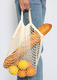 Mesh-Netztasche - beige
