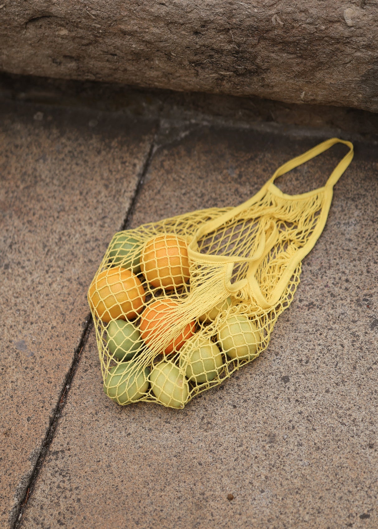 Mesh-Netztasche - gelb