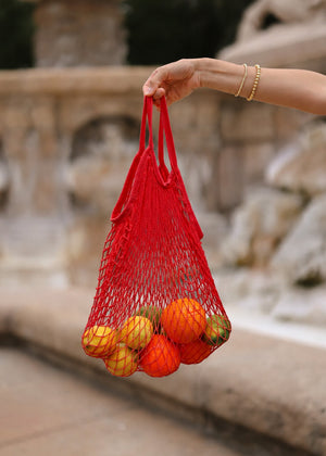 sassyclassy Mesh-Netztasche - rot
