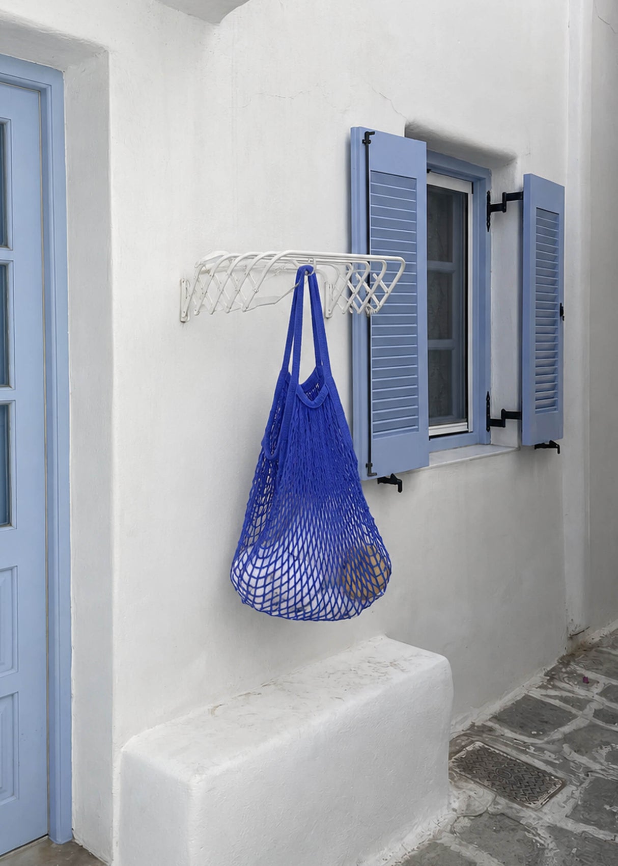 Mesh-Netztasche - royalblau
