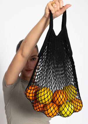 Mesh-Netztasche - schwarz