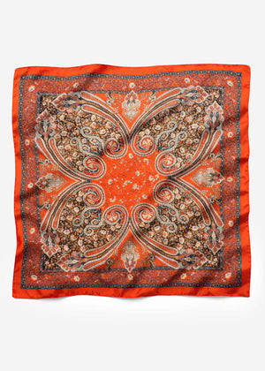 Paisley print scarf - red