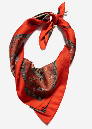 Paisley print scarf - red