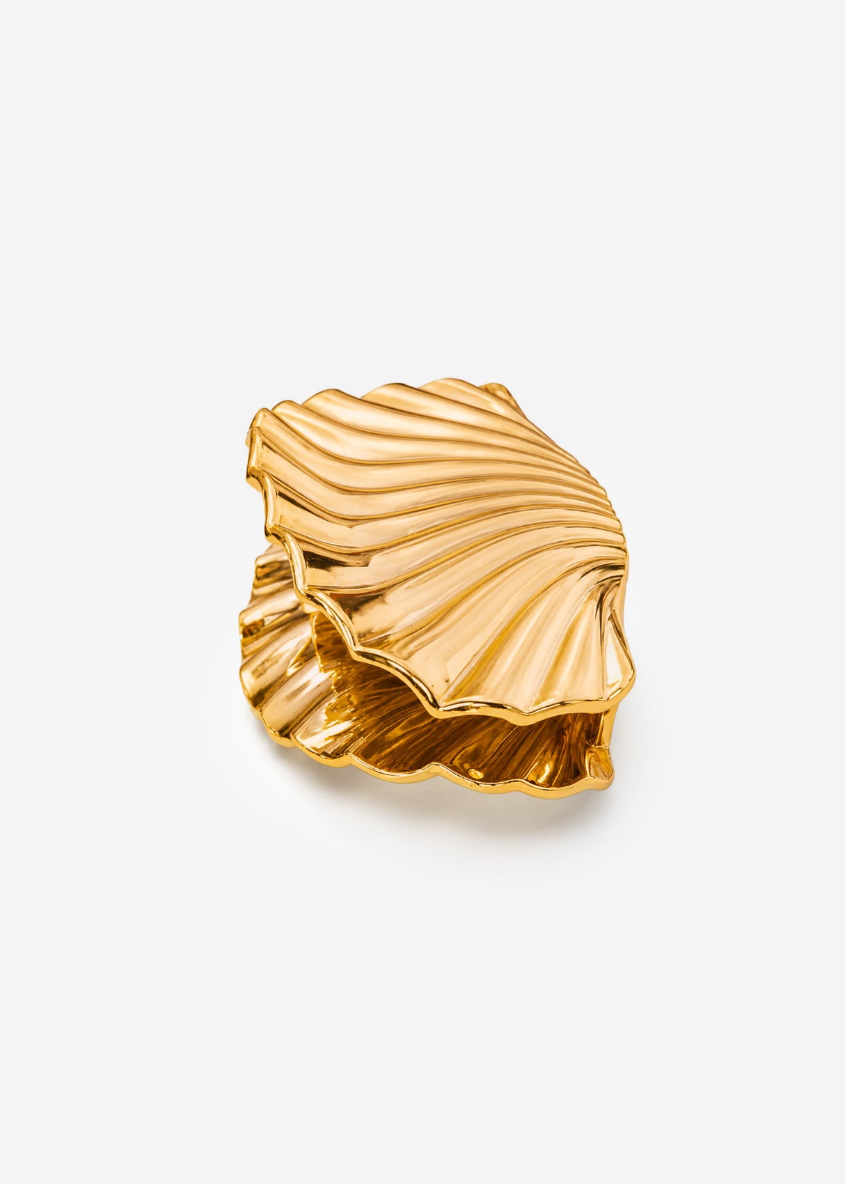 Muschel Haarklammer - gold