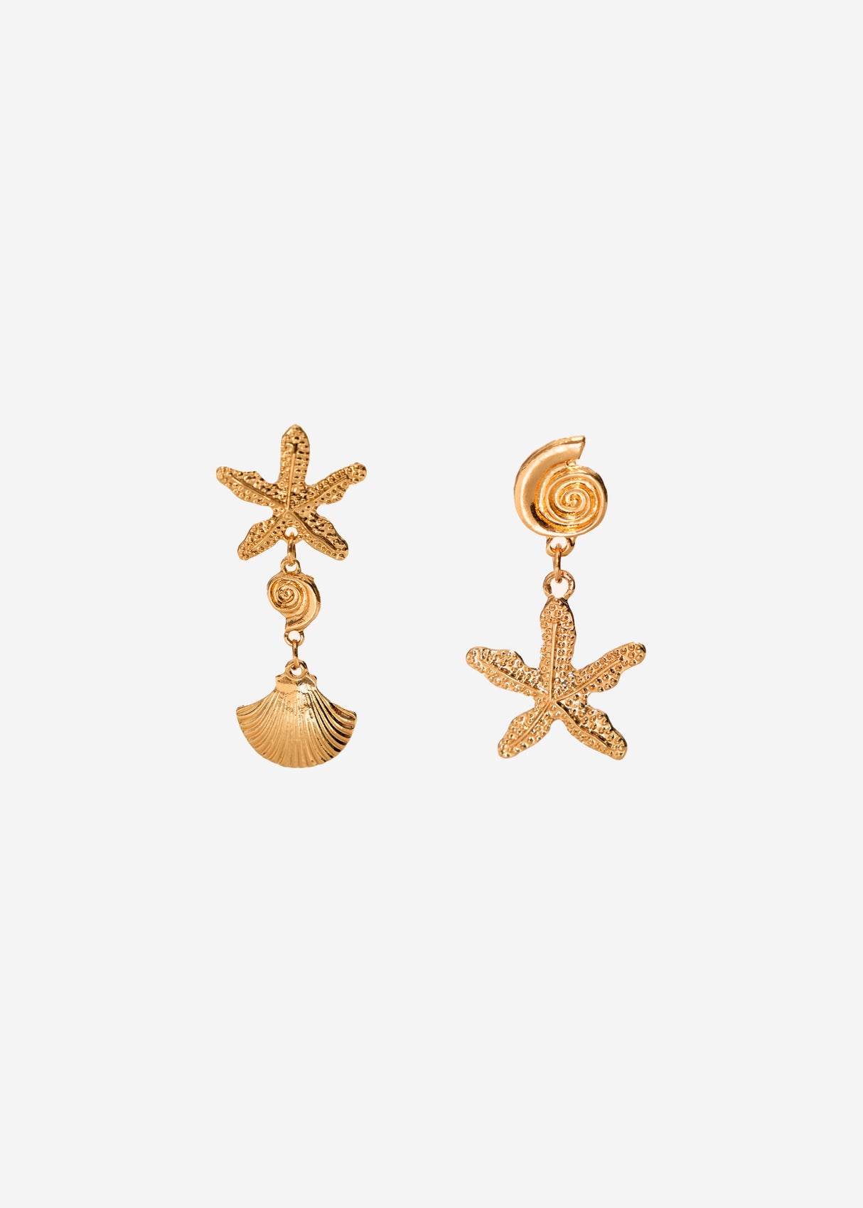 Muschel Ohrringe - gold