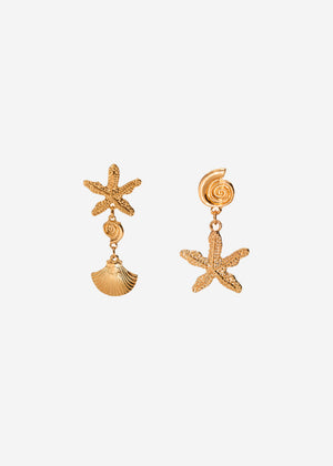 Muschel Ohrringe - gold