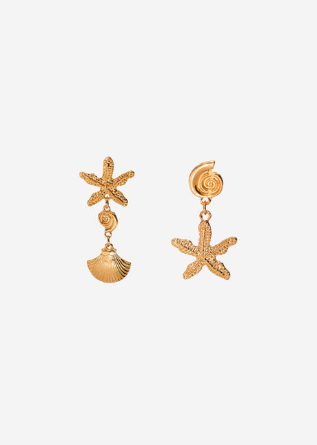 Muschel Ohrringe - gold von SASSYCLASSY
