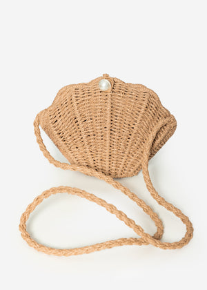 Muschelförmige Tasche - beige