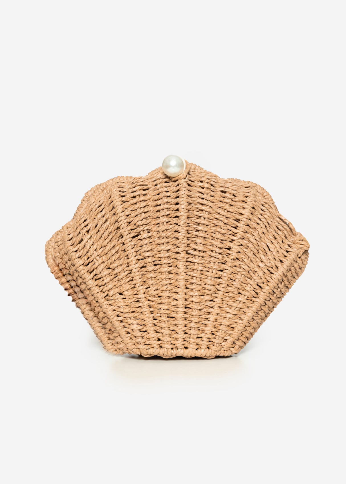 Muschelförmige Tasche - beige
