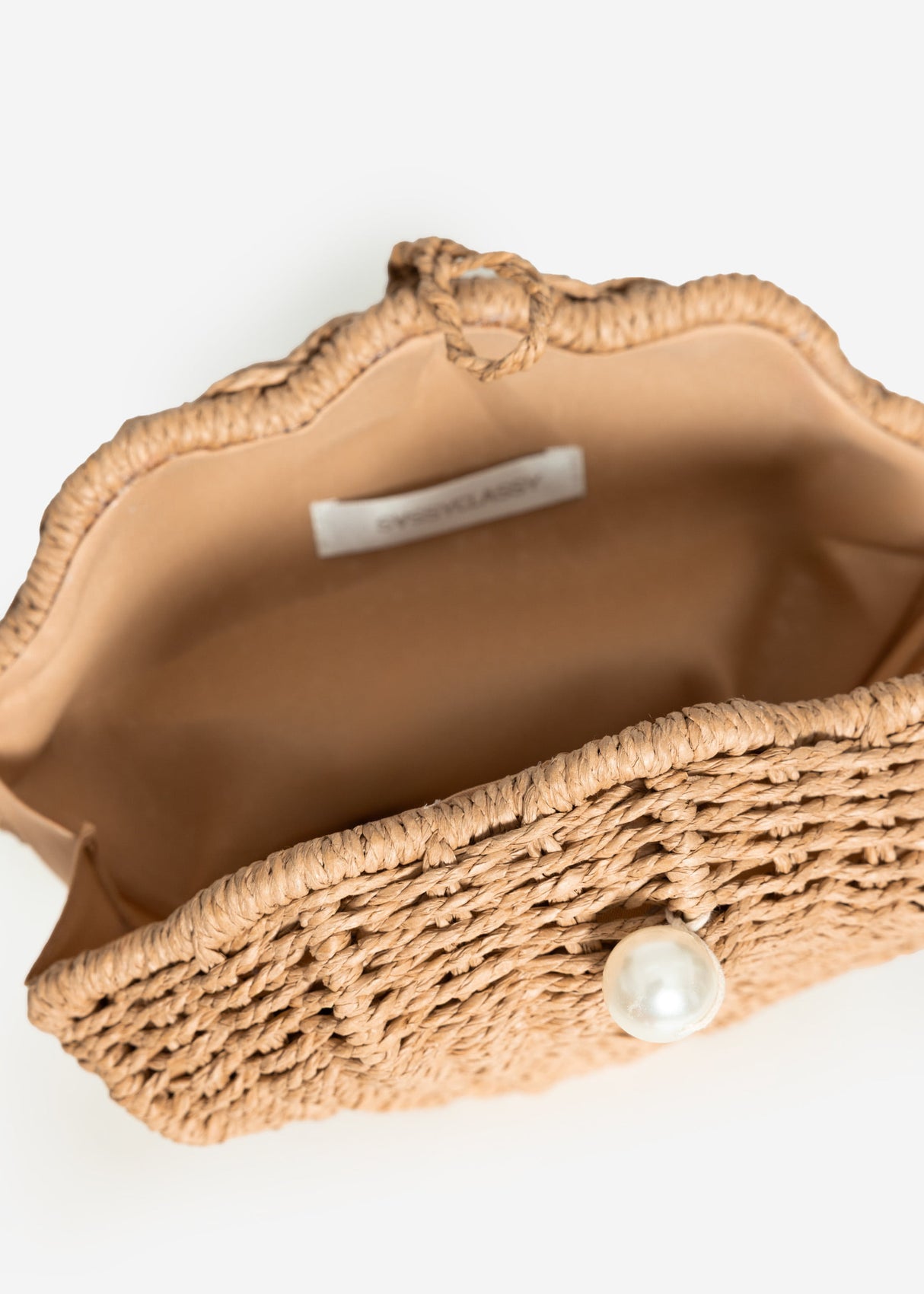 Muschelförmige Tasche - beige
