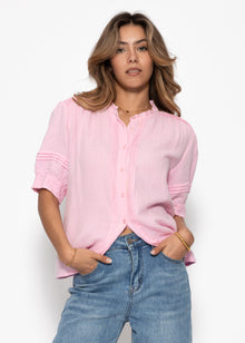 Short arm Musselin Blouse - pink