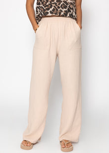 Muslin pants - beige