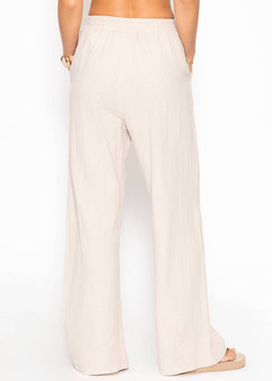 Muslin pants - light beige