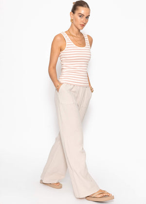 Muslin pants - light beige