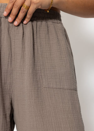 Muslin pants - taupe