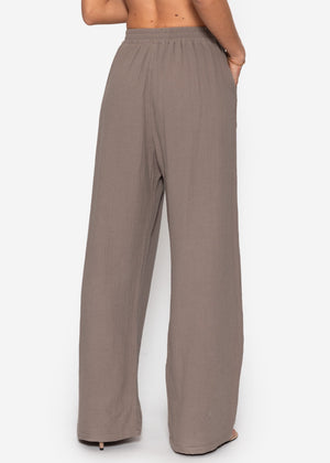 Muslin pants - taupe