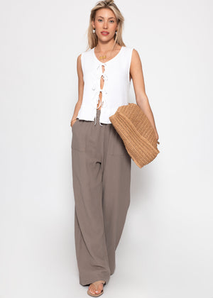 Muslin pants - taupe