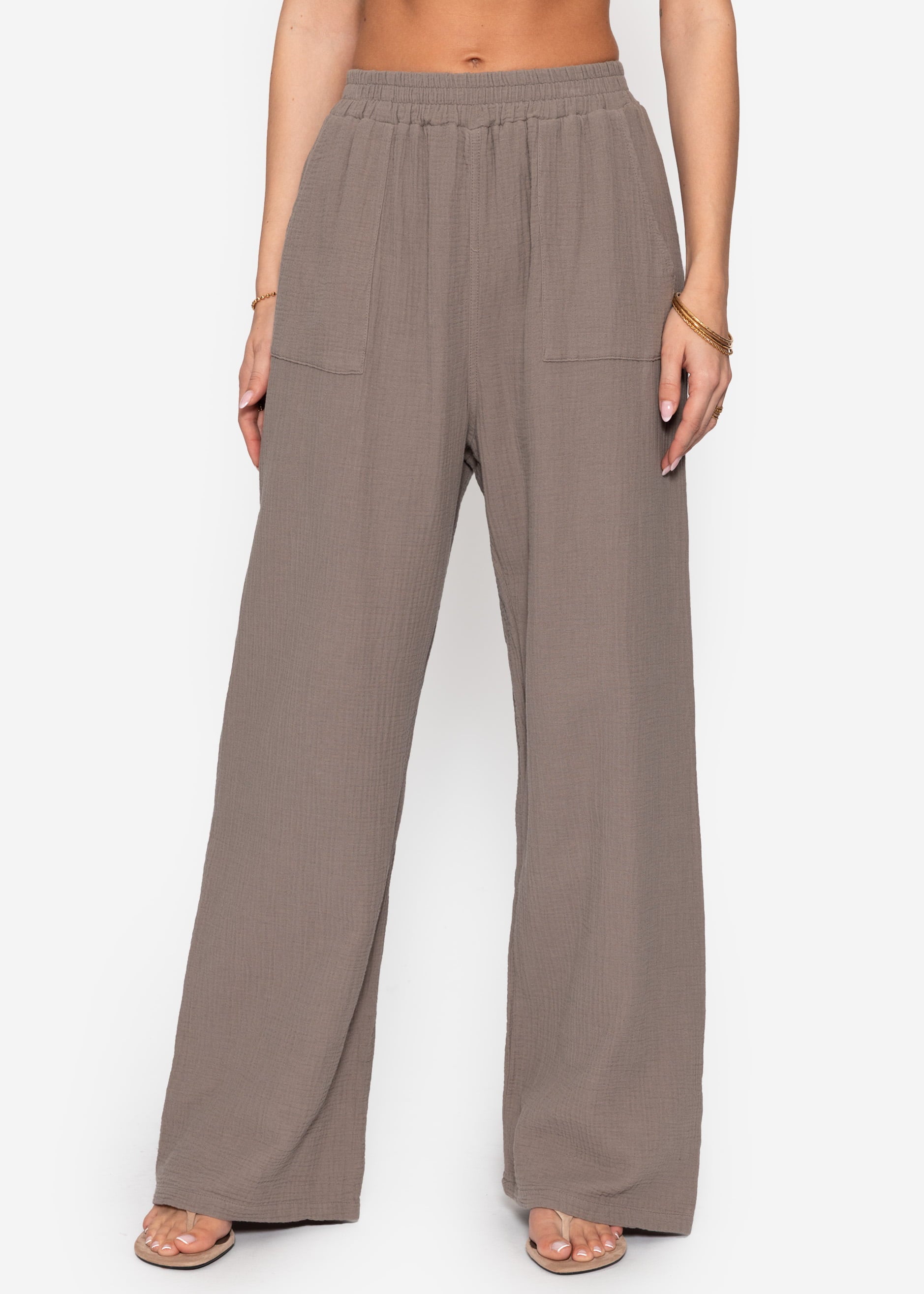 Muslin pants - taupe – SASSYCLASSY