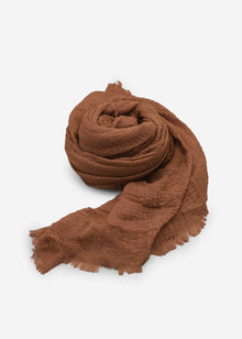 Muslin scarf - dark brown