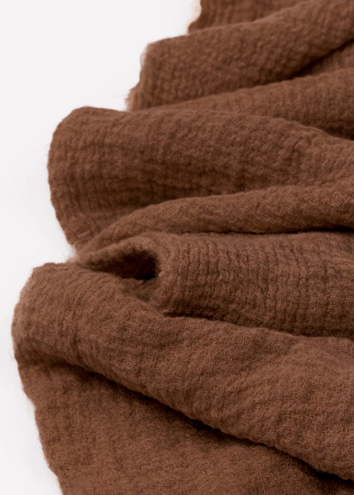 Musselin Schal - dunkelbraun