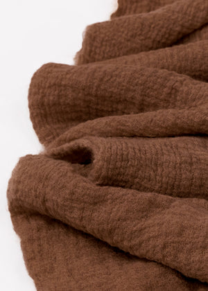 Musselin Schal - dunkelbraun