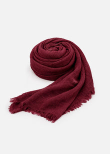 Musselin Schal - burgundy