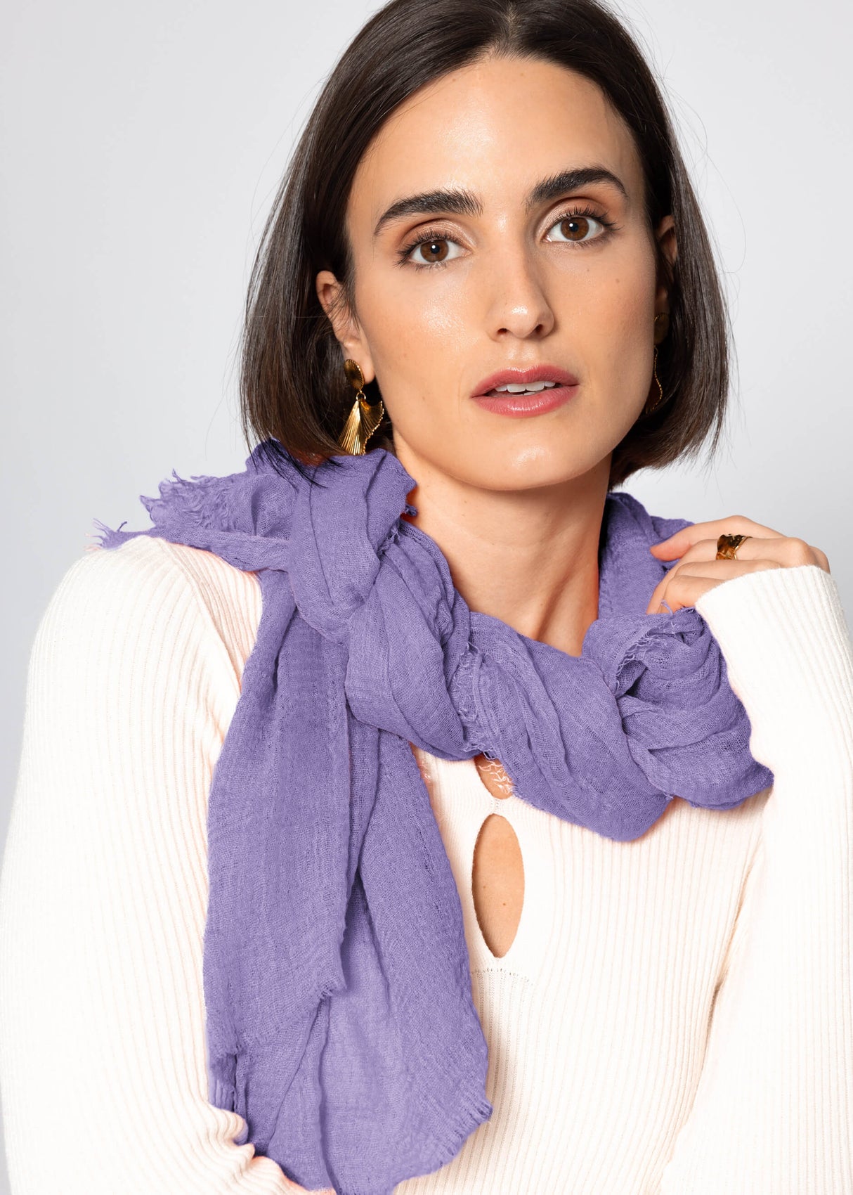 Musselin Schal, lila