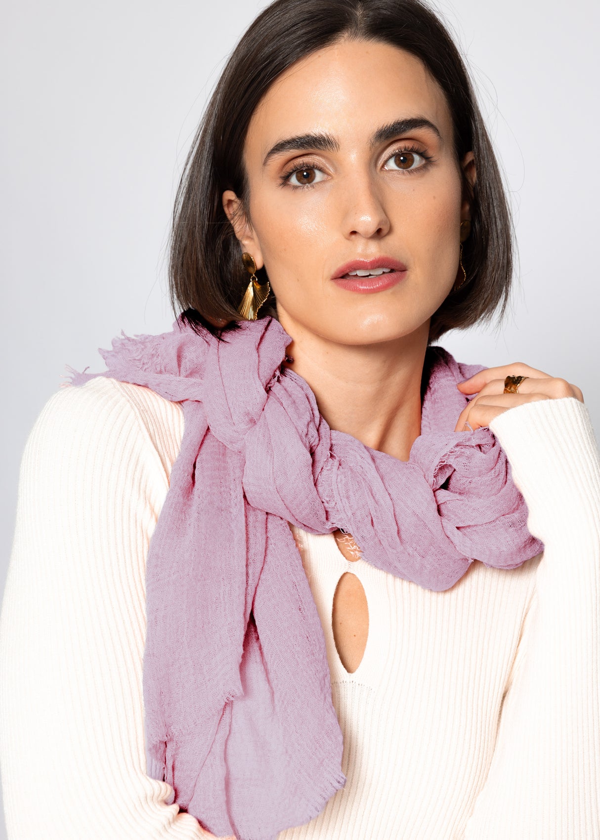 Muslin scarf - mauve