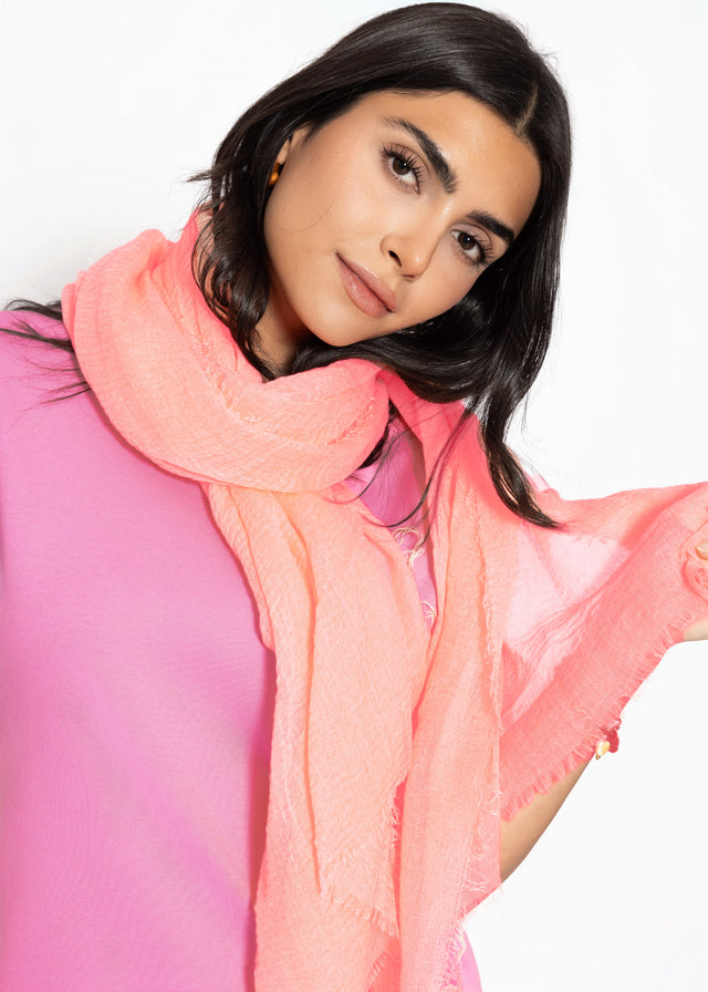 Muslin scarf - peach rose