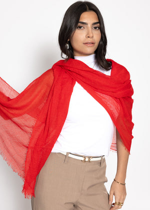 Muslin scarf - red