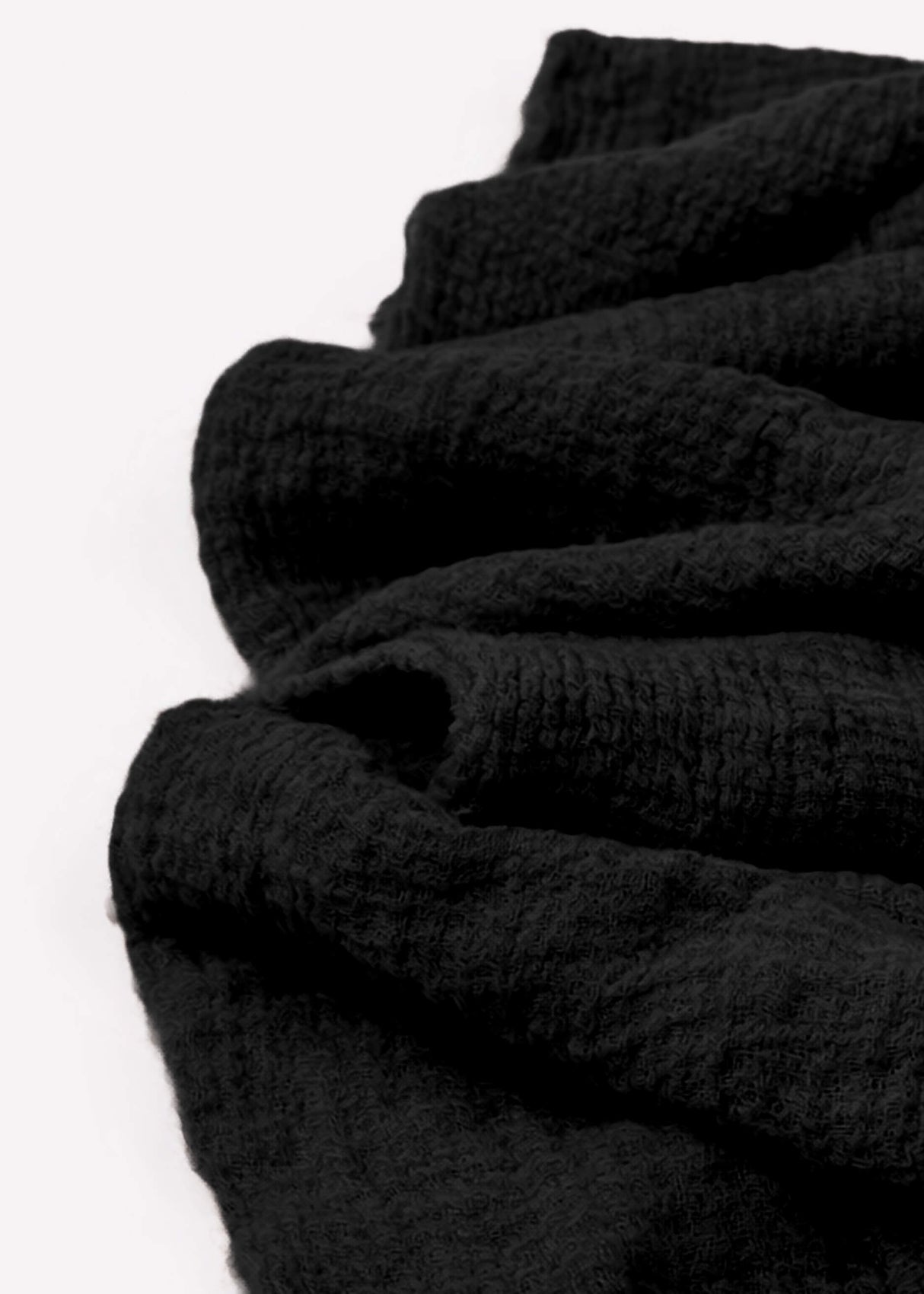 Muslin scarf, black