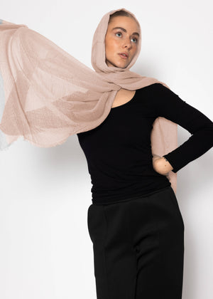 Muslin scarf, taupe
