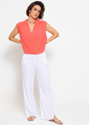 Musselin Shirt - koralle