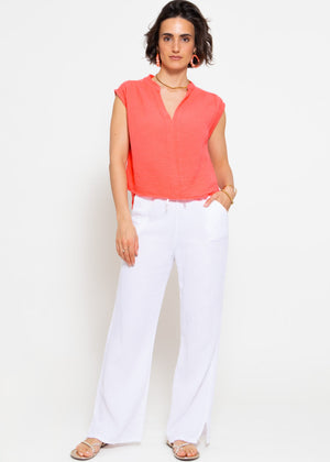Musselin Shirt - koralle